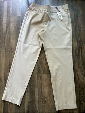 T Tahari Light Beige Chinos - Slim Tailored Style